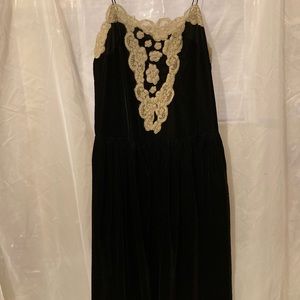ASOS Black Velvet and Lace Dress